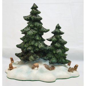 Dept 56 General Village Accessories VILLAGE DOUBLE PINE TREES #52619 Retired